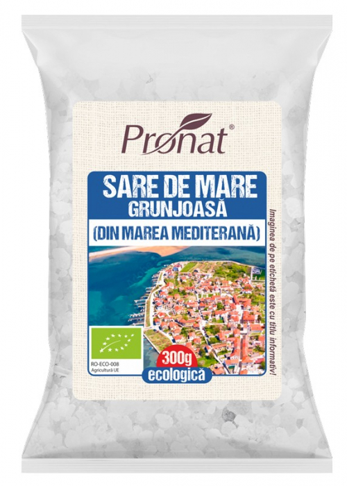Sare de mare bio grunjoasa (din Marea Mediterana) 300g Pronat [1]