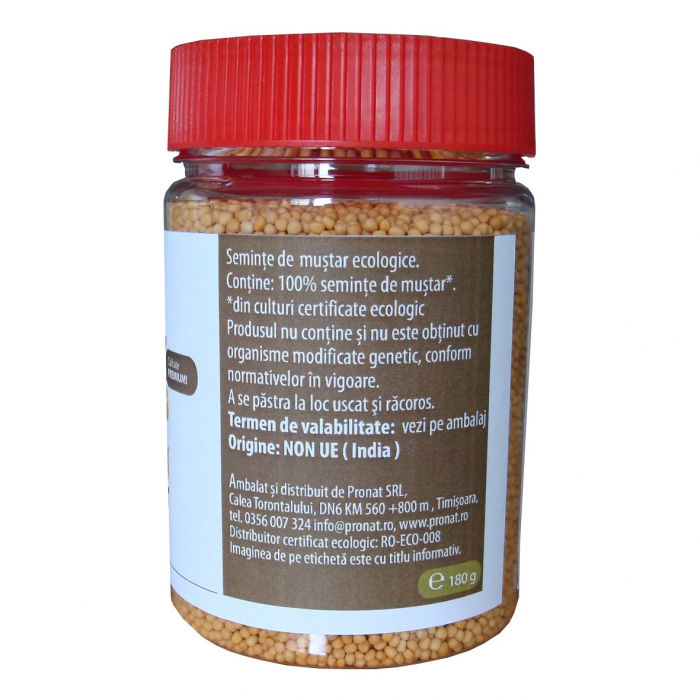 Seminte de mustar bio, 180g Pronat [2]