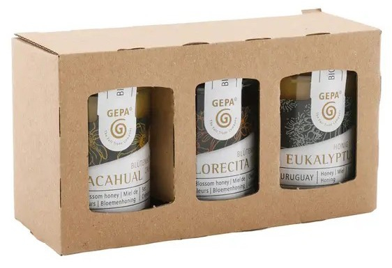 Set din 3 feluri de miere bio si fairtrade, 3x125g Gepa [2]