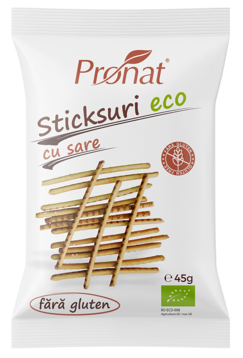 Sticksuri bio cu sare, fara gluten, 45g Pronat [2]