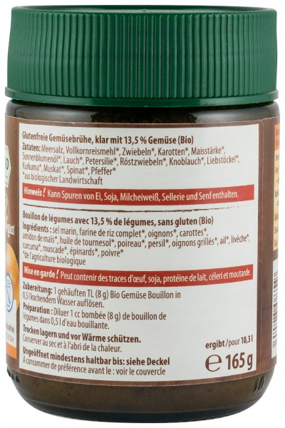 Supa de legume bio (13.5%) instant, fara gluten, 165g Alnavit [3]