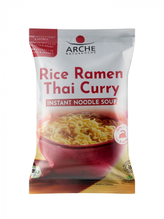 Taitei Ramen bio instant din orez Thai Curry, 72g Arche [1]