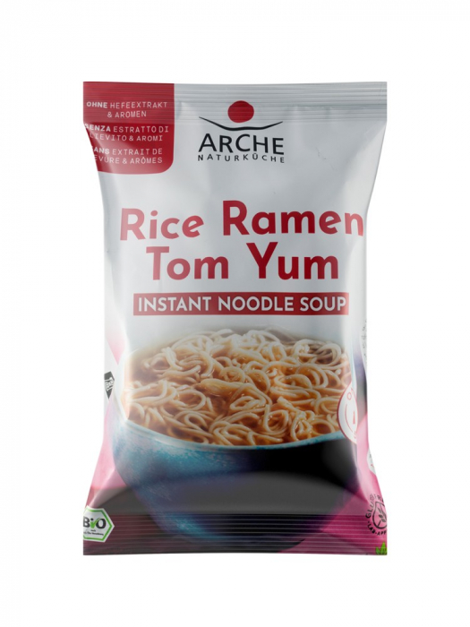 Taitei Ramen bio instant din orez Tom Yum, 72g Arche [1]