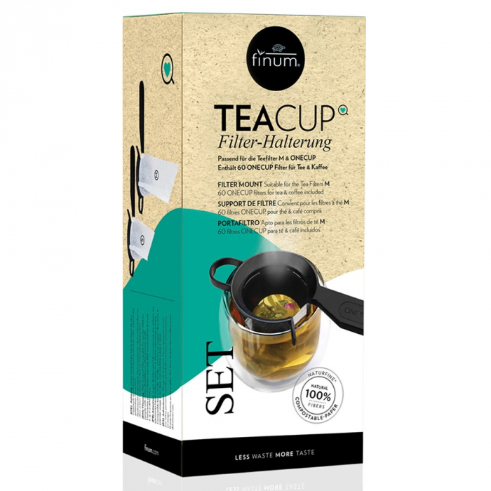 Teacup set, 60 de filtre naturfine pentru ceai + suport de prindere, Riensch&Held [2]