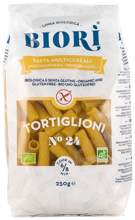 Tortiglioni bio din faina multicereale, 250g Biori [1]
