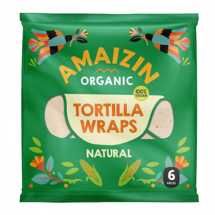 Tortilla bio din faina de grau, 6buc/240g Amaizin [1]