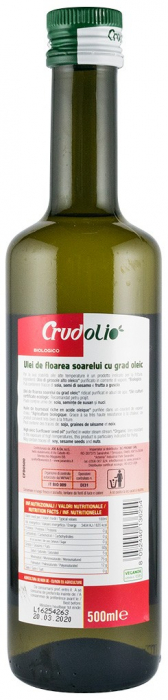 Ulei cu grad oleic ridicat, ideal pentru prajit, 500ml Crudolio [2]