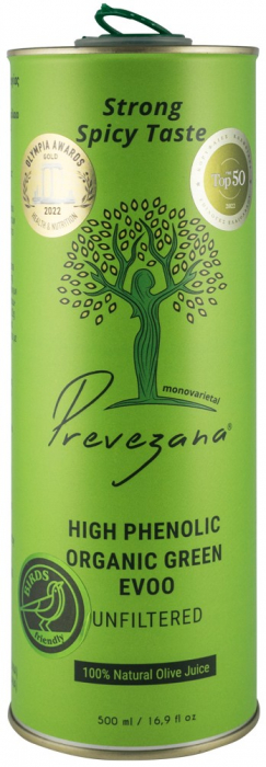 Ulei de masline cu continut mare de fenoli, bio, nefiltrat, 500ml Prevezana Green Olive Oil [2]