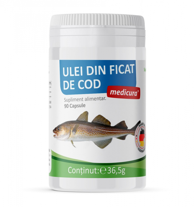 Ulei din ficat de cod 90 capsule Medicura [2]