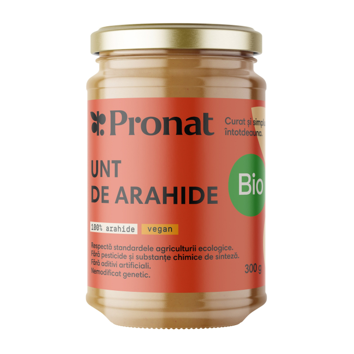 Unt de arahide bio, 300g Pronat [2]