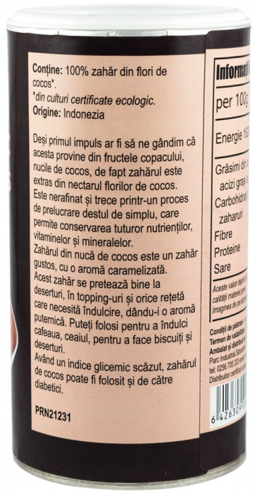 Zahar de cocos bio 270g Pronat [3]