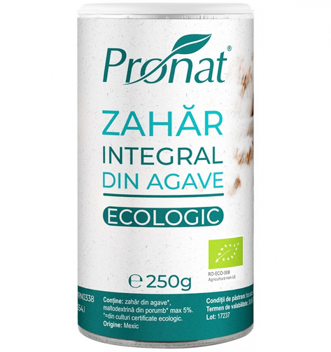 Zahar integral bio din agave, 250g Pronat [1]