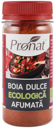 Mirodenii - Boia de ardei dulce bio, afumata, 60g Pronat