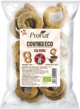 Snacksuri - Covrigi bio cu mac 100g Pronat