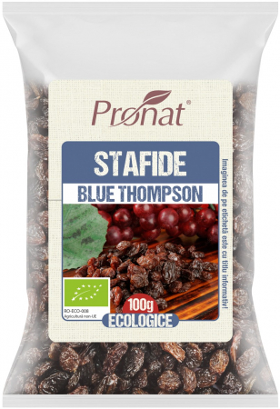 Seminte, fructe uscate, samburi - Stafide bio Blue Thompson 100g Pronat