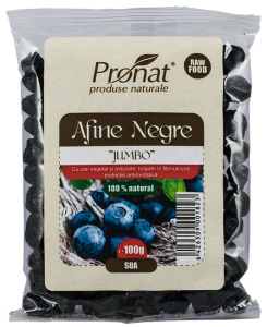 Seminte, fructe uscate, samburi - Afine negre, 100g Pronat