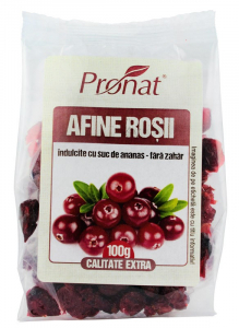 Tendinte - Afine rosii uscate (merisoare, cranberry), 100g Pronat