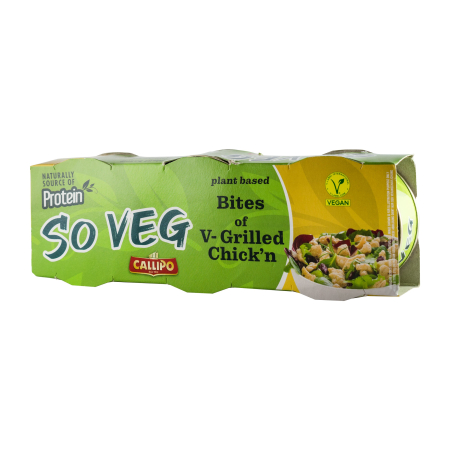 Alimente - Alternativa vegana la carne de pui grill, 3x70g (210g) Callipo So Veg