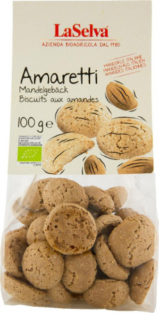 Ciocolata - Amaretti bio crocant cu migdale, 100g LaSelva