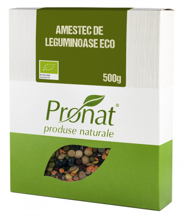 Leguminoase si seminte - Amestec de leguminoase bio, 500g Pronat