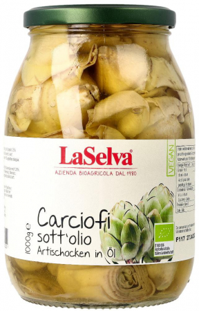 Tendinte - Anghinare bio in ulei de floarea soarelui, 1kg LaSelva