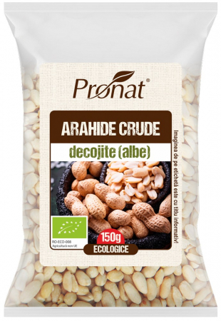 Tendinte - Arahide crude decojite (albe), bio, 150g Pronat