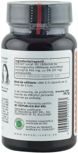 Ashwagandha bio din India (400 mg) - extract 5%, 60 capsule (29,7 g) [2]