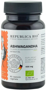 Ashwagandha bio din India (400 mg) - extract 5%, 60 capsule (29,7 g) [0]