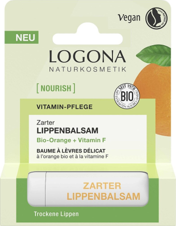 Ingrijire personala - Balsam bio de buze cu portocale, 4,6g Logona