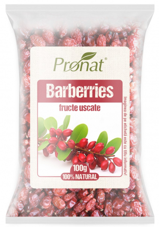 Alimente - Barberries fructe uscate, 100g Pronat