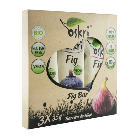 Snacksuri - Batoane bio din smochine, 3x35g Oskri