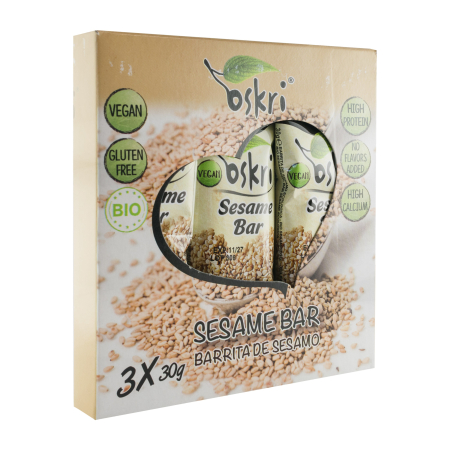 Snacksuri - Batoane bio din susan, 3x30g Oskri