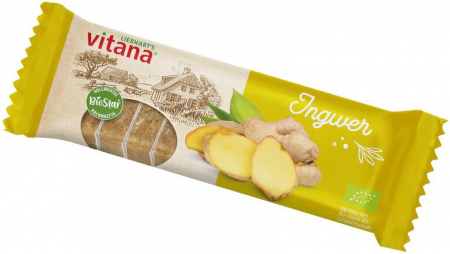 Alimente - Baton bio cu ghimbir, 60g Vitana