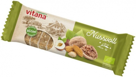 Alimente - Baton bio cu nuci, 60g Vitana
