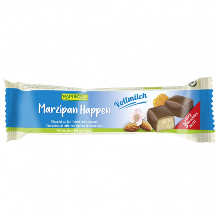 Dulciuri bio - Baton bio martipan cu glazura din lapte integral