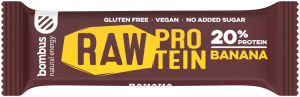 Snacksuri - Baton proteic cu banane, 20% proteine, 50g Bombus