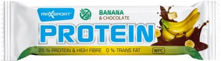 Alimente - Baton proteic cu banane si ciocolata, 50g Max Sport