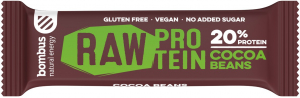 Snacksuri - Baton proteic cu boabe de cacao, 20% proteine, 50g Bombus
