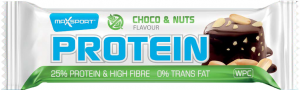 Snacksuri - Baton proteic cu ciocolata si alune, 60g Max Sport
