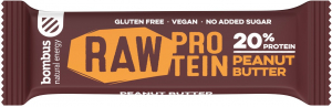 Snacksuri - Baton proteic cu unt de arahide, 20% proteine, 50g Bombus