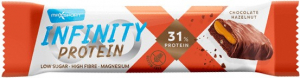 Snacksuri - Baton proteic Infinity Protein cu ciocolata si alune de padure, 55g Max Sport