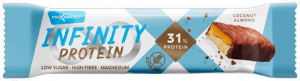 Snacksuri - Baton proteic Infinity Protein cu nuca de cocos si migdale, 55g Max Sport