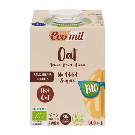 Alimente - Bautura bio de ovaz, fara zahar, 500ml Ecomil