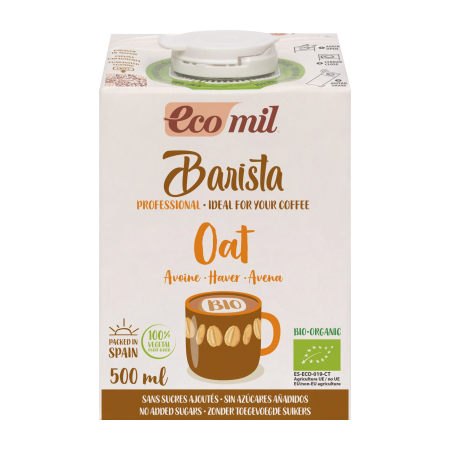 Alimente - Bautura bio de ovaz pentru barista, fara zahar, 500ml Ecomil