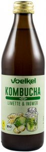 Vinuri, bere si alte bauturi - Bautura bio kombucha cu limete si ghimbir, 330ml Voelkel