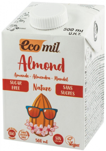 Bauturi vegetale - Bautura bio, natur de migdale, fara zahar, 500ml Ecomil