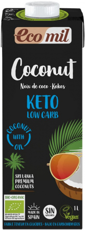 Bauturi vegetale - Bautura bio vegetala de cocos natur Keto, 1L Ecomil