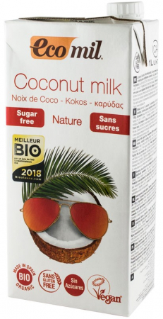 Bautura vegetala bio de cocos, fara zahar, 1000ml Ecomil [1]