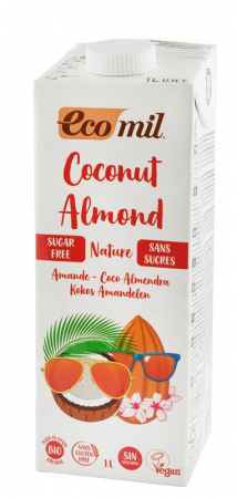 Bauturi vegetale - Bautura vegetala de cocos cu migdale, fara zahar, bio, 1000ml Ecomil