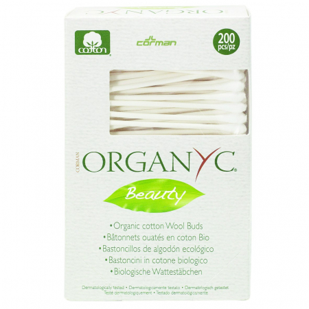 Cosmetice pentru copii - Betisoare cu bumbac organic 200 buc Organyc